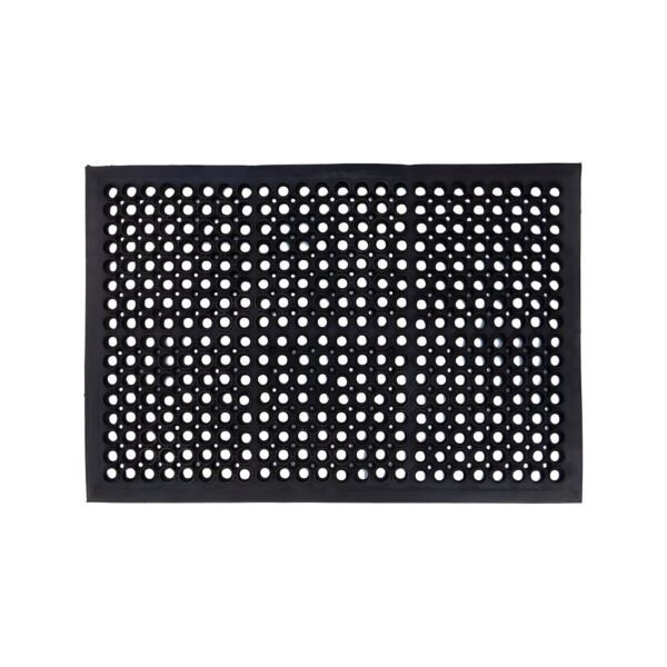 Heavy duty rubber mat with holes and frame, 90x150 cm