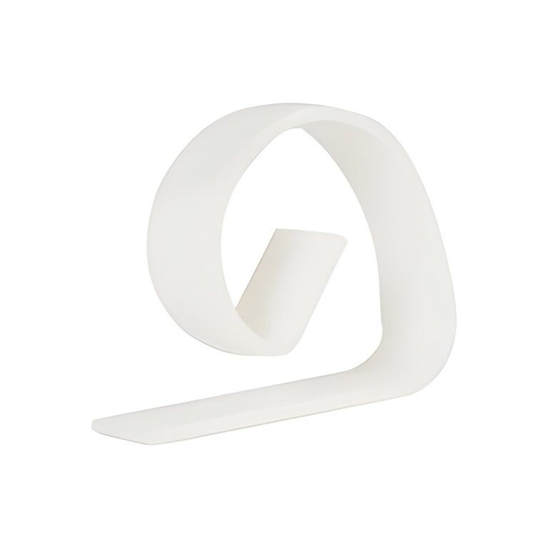 White polypropylene plastic tablecloth holder