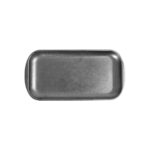 Vintage Snow rectangular 18/10 stainless steel plate, 27x15 cm