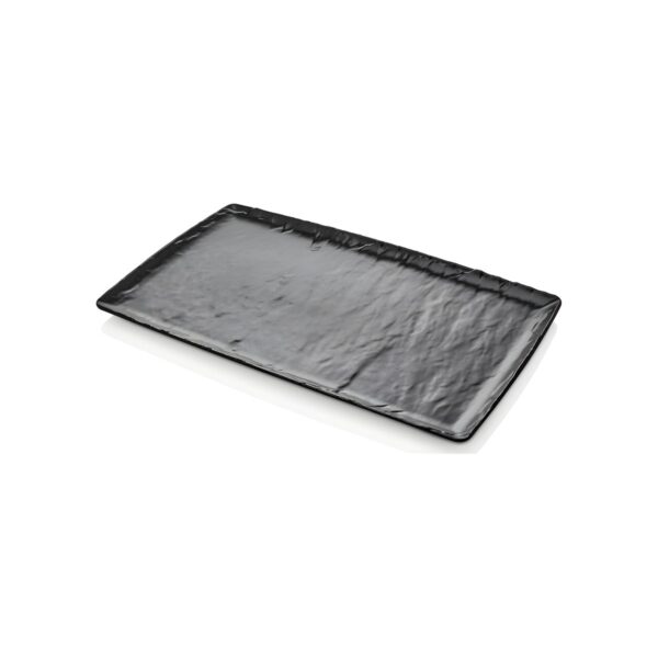 Black Rock GN 1/1 rectangular melamine platter, 53x32.5 cm