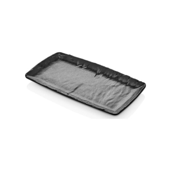 Ορθογώνια πιατέλα μελαμίνης Black Rock, 32,5x17,5 εκ.