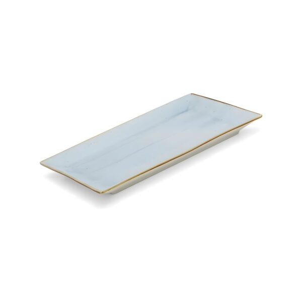Duck Egg rectangular porcelain platter, 28x18 cm