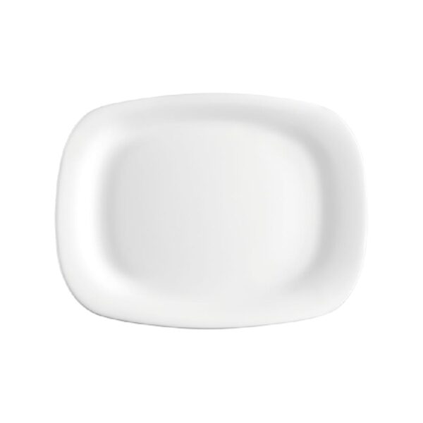 Bormioli Rocco Parma white rectangular opal platter, 17x22 cm