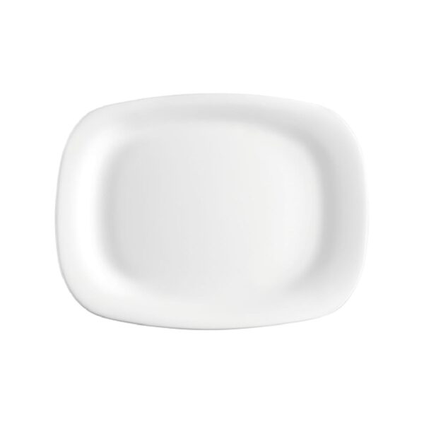 Bormioli Rocco Parma white rectangular opal platter, 21x28 cm