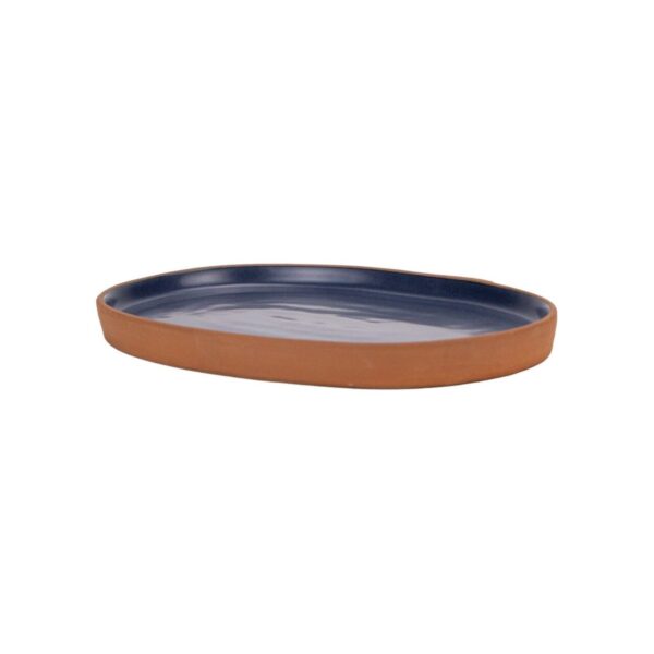 Terra Blue oval platter, 20x13.5 cm