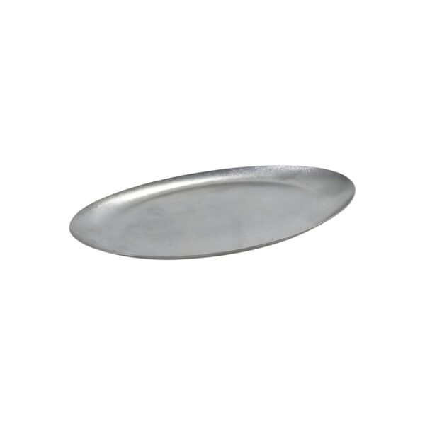 Οβάλ πιατέλα Vintage Snow από ανοξείδωτο ατσάλι 18/10, 22x12 εκ.