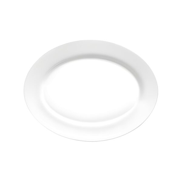 Bormioli Rocco Toledo white oval opal platter, 36x27 cm