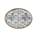Οβάλ πιατέλα πορσελάνης Kutahya Fleur Amber, 27x16 εκ.