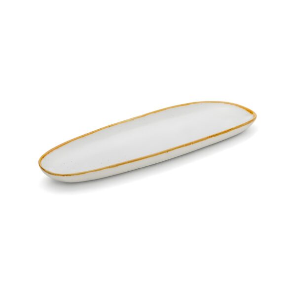 Barley Beige porcelain oval platter, 36x14 cm
