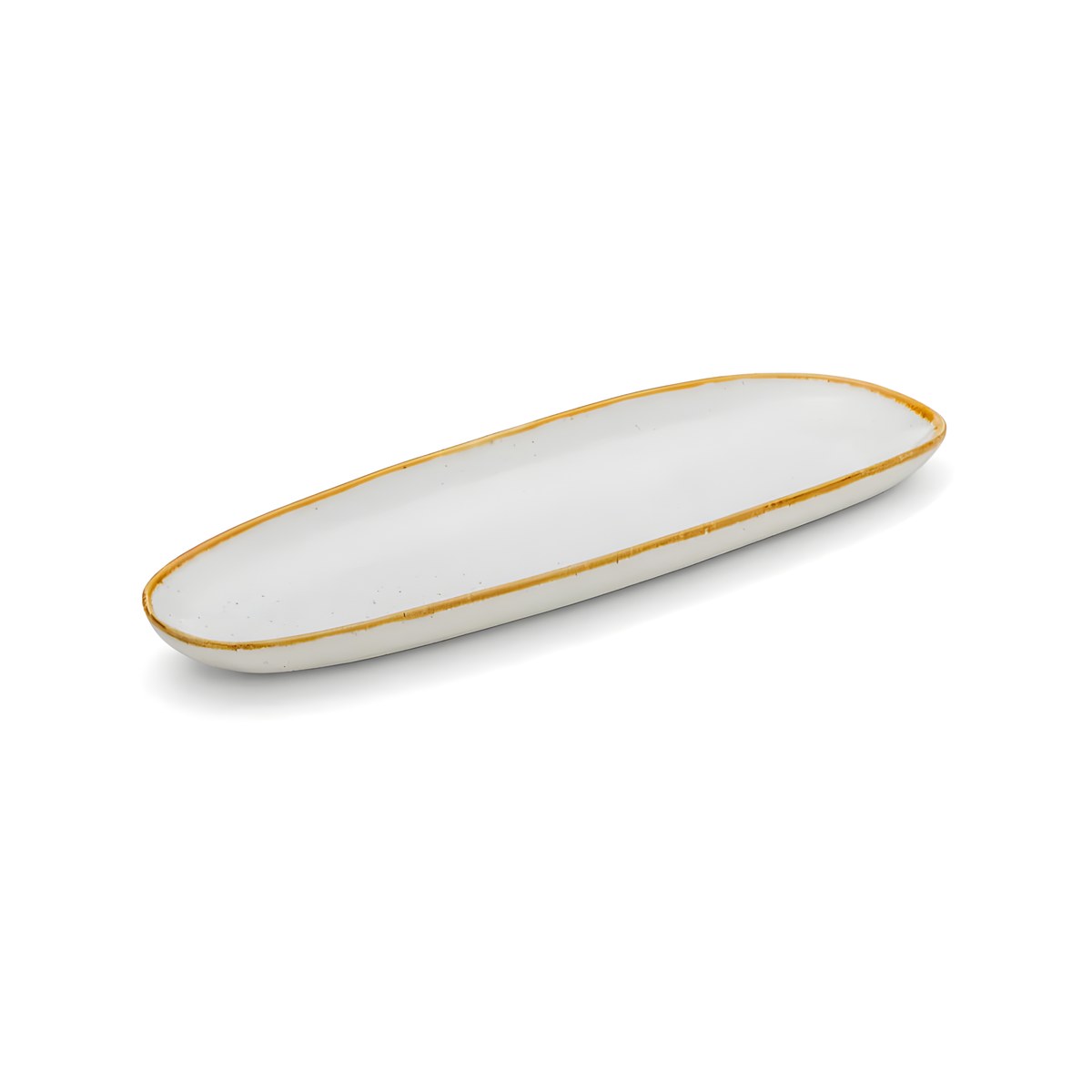 Porcelain Oval Plate 36x14cm Barley Beige Barley Beige porcelain oval platter, 36x14 cm