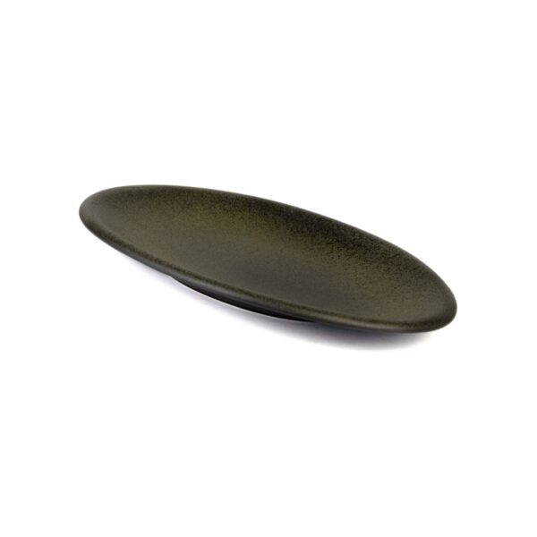 Luso Brown stoneware oval platter, 40.5x27.5 cm