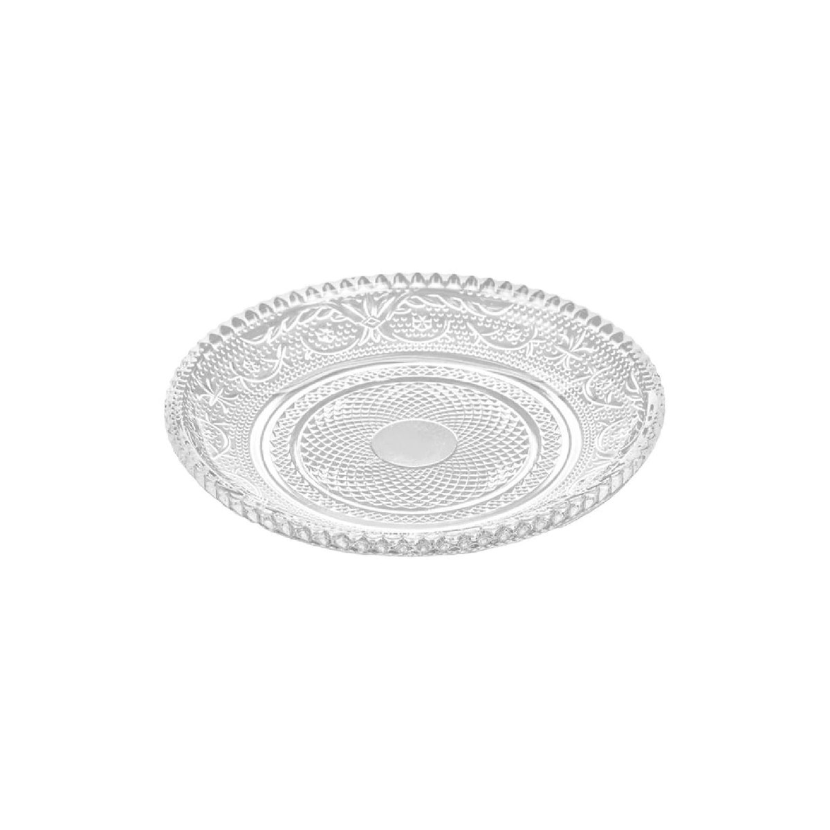 Glass Shallow Plate Vintage 18.5cm Vintage glass shallow plate, 18.5 cm