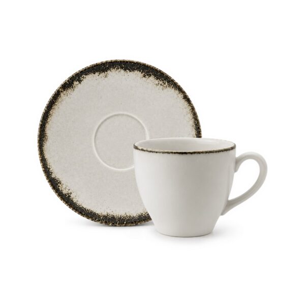 Kutahya Rustiground porcelain espresso saucer, 12 cm