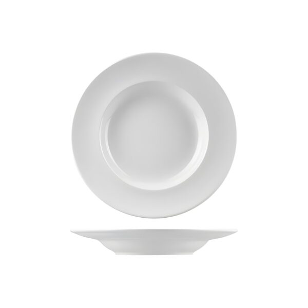 White Classic deep white porcelain plate, 22.5 cm