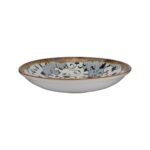 Kutahya Fleur Amber deep porcelain plate, 25 cm diameter