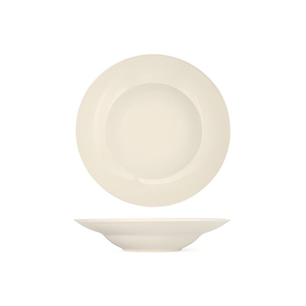 Kutahya Bone Pera Banquet deep porcelain plate, 23 cm