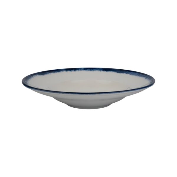 Kutahya Azure deep porcelain pasta plate, 27 cm diameter