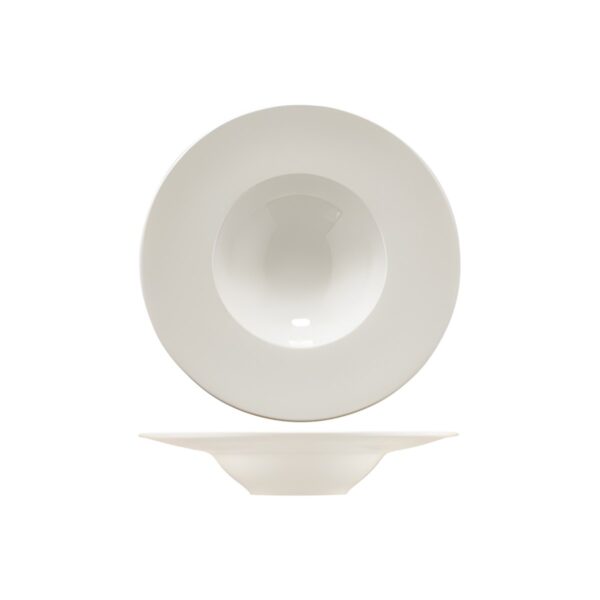 Kutahya Kratos Bone deep porcelain pasta plate, 27 cm