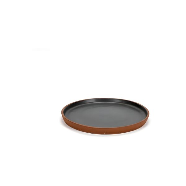 Ρηχό πιάτο Terra Dark Grey από τερακότα, 24 εκ