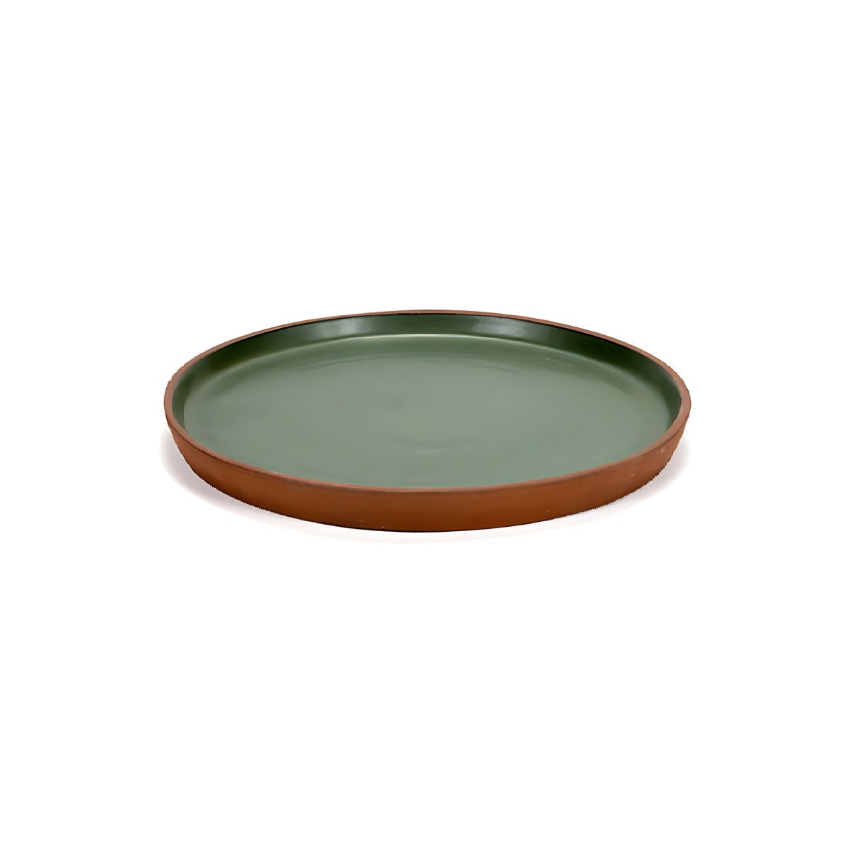 Flat Plate 29cm Green Terra Green Terra terracotta flat plate, 29 cm