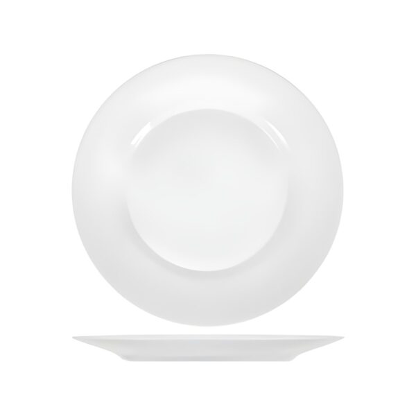 Bormioli Rocco Toledo white flat opal plate, 20 cm