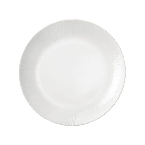 Bormioli Rocco Coconut white flat opal plate, 21.5 cm