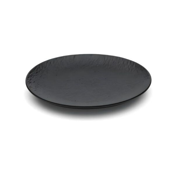 Black Rock shallow black porcelain plate, 20.5 cm