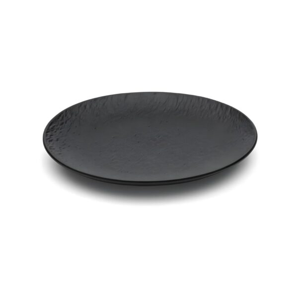 Black Rock shallow black porcelain plate, 25.5 cm