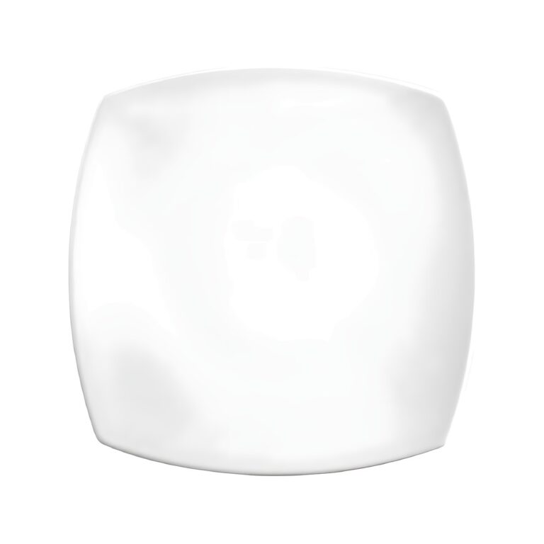 Saturnia Tokio shallow square white porcelain plate, 26.5 cm