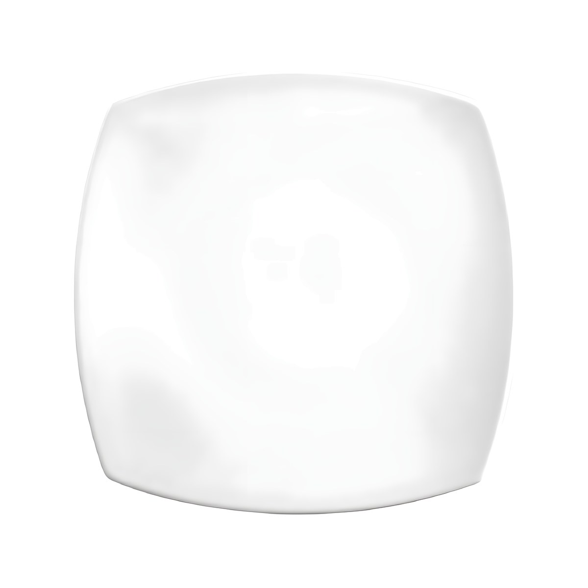 Shallow Porcelain Plate Square White Tokio 26.5cm Saturnia Tokio shallow square white porcelain plate, 26.5 cm
