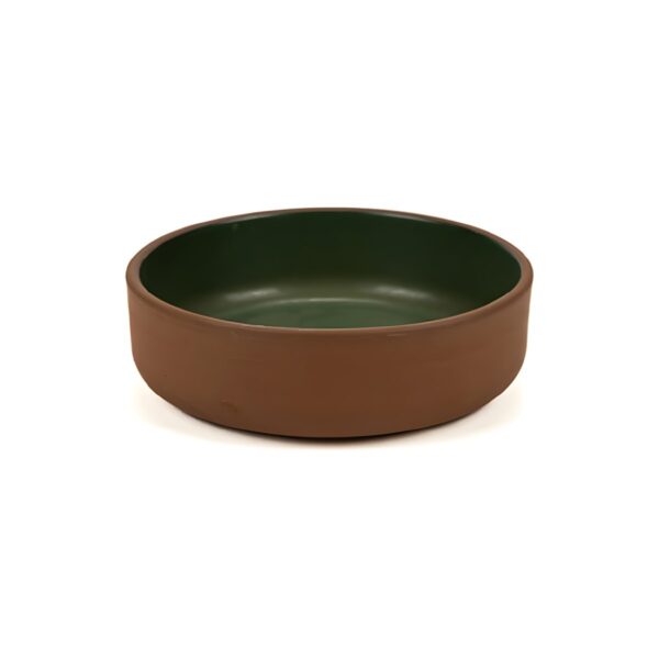 Green Terra terracotta deep plate, 15x5 cm