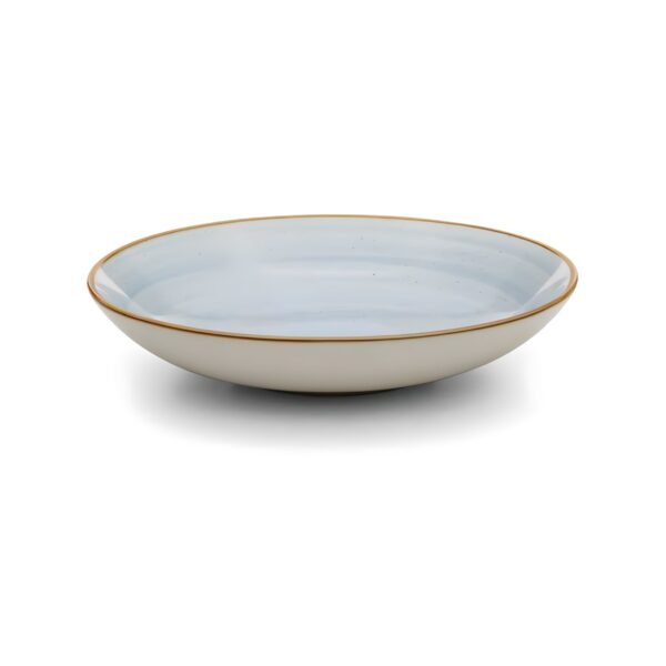 Duck Egg porcelain deep coup plate, 25 cm