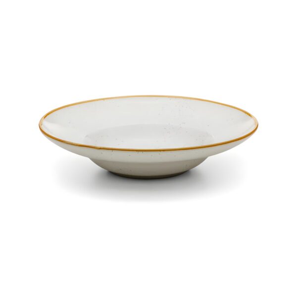 Barley Beige porcelain deep pasta plate, 27 cm