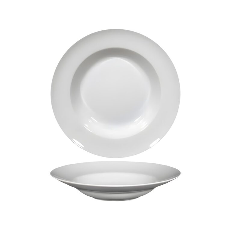 Saturnia Napoli white porcelain deep pasta plate, 27 cm
