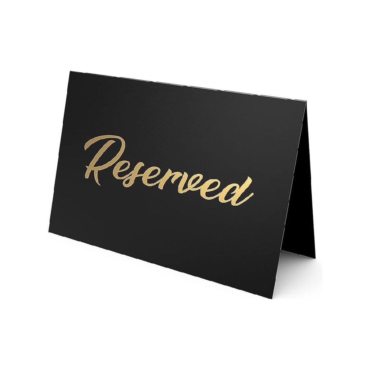 Πινακίδα Επιτραπέζια Ακρυλική Reserved Μαύρο/Χρυσό 10.5x6.5εκ Επιτραπέζια ακρυλική πινακίδα Reserved σε μαύρο και χρυσό χρώμα, 10,5x6,5 εκ.