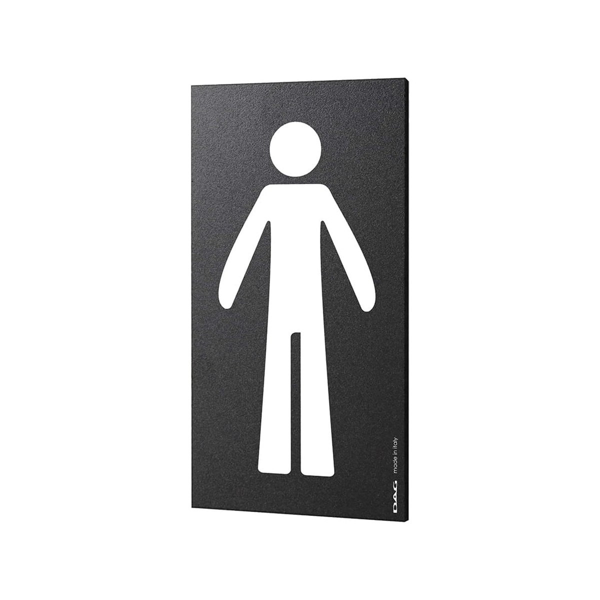 WC Wall Sign Black Man 16x9cm 600626 Black PVC men's WC wall sign, 16x9 cm