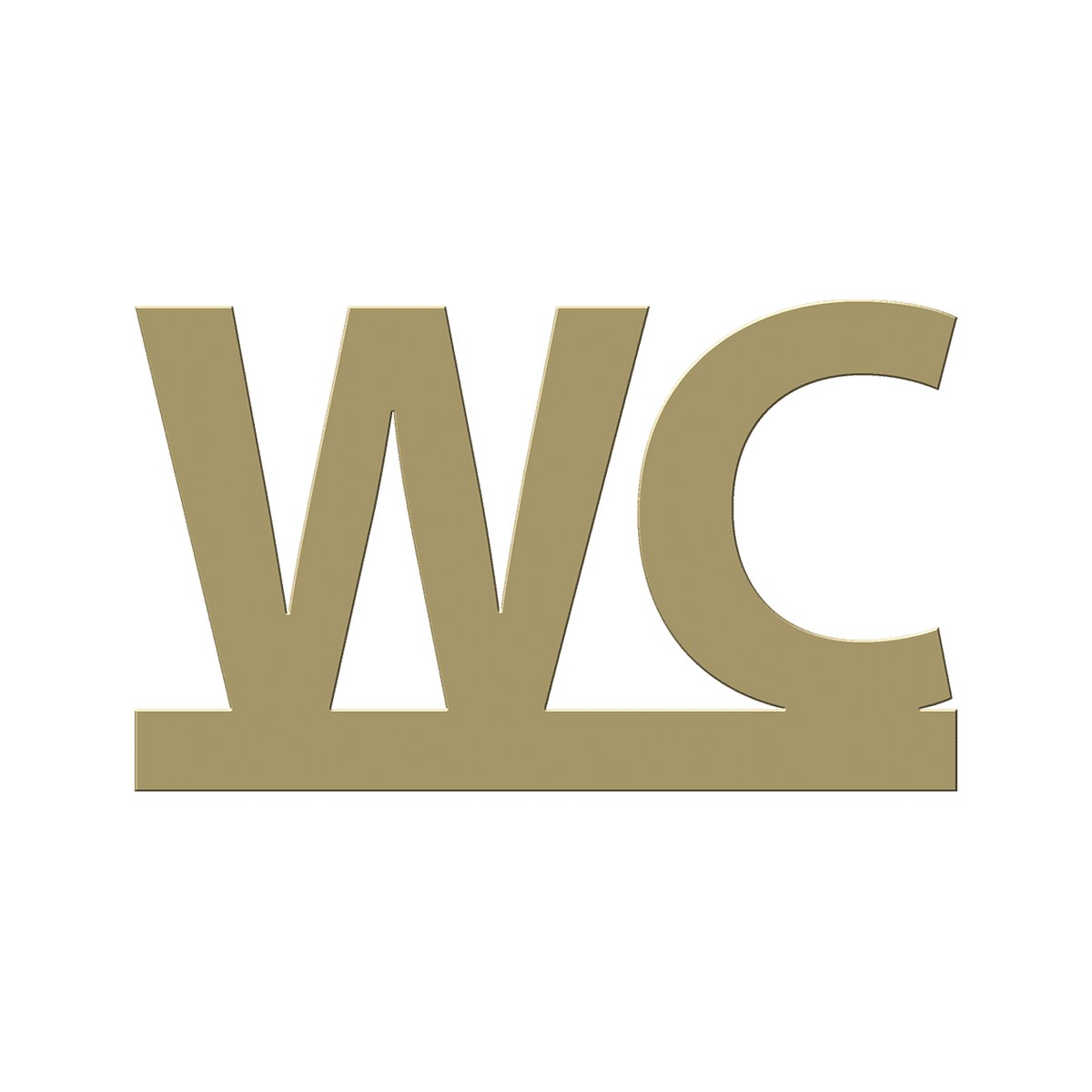 Sign WC Gold CVP 16x10cm Gold CVP WC sign, 16x10 cm