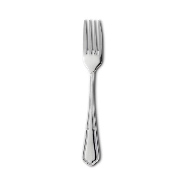 Baroque 18/0 stainless steel dessert fork, 3.5 mm thick