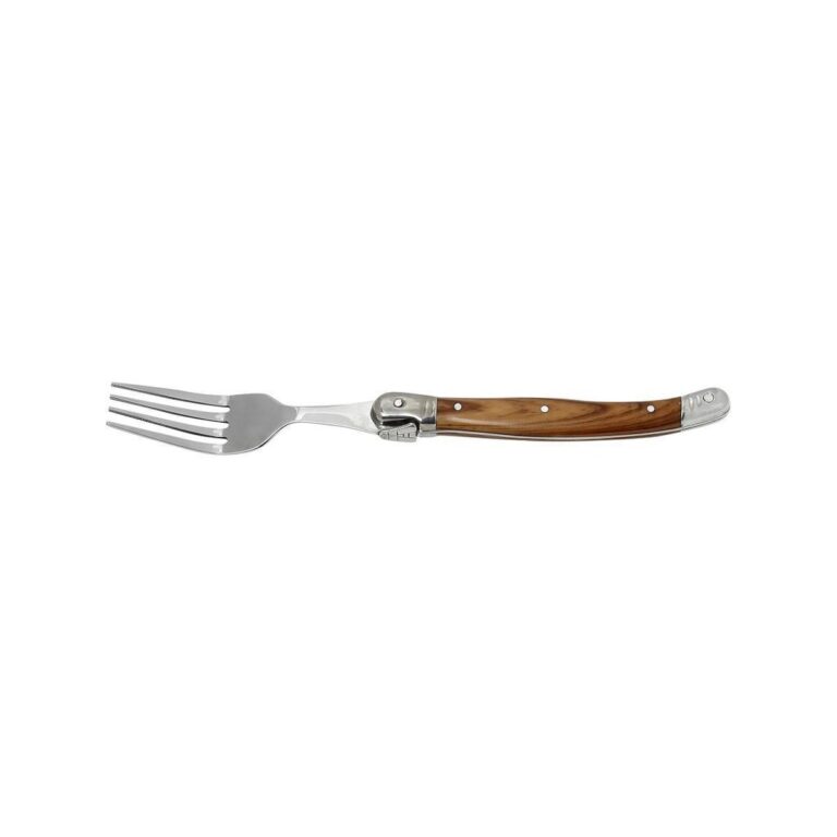 Espiel steak fork, 18/0 stainless steel with wooden handle