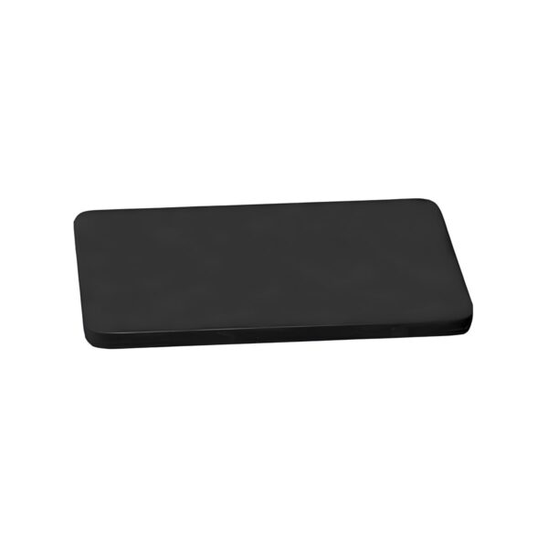 Black polyethylene cutting board, 30x20x1 cm