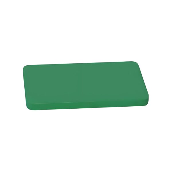 Green polyethylene cutting board, 40x25x1.3 cm