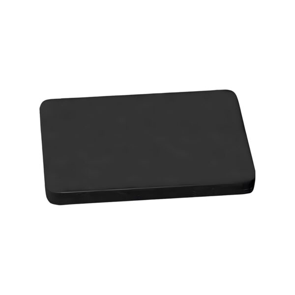 Black polyethylene cutting board, 60x40x2 cm
