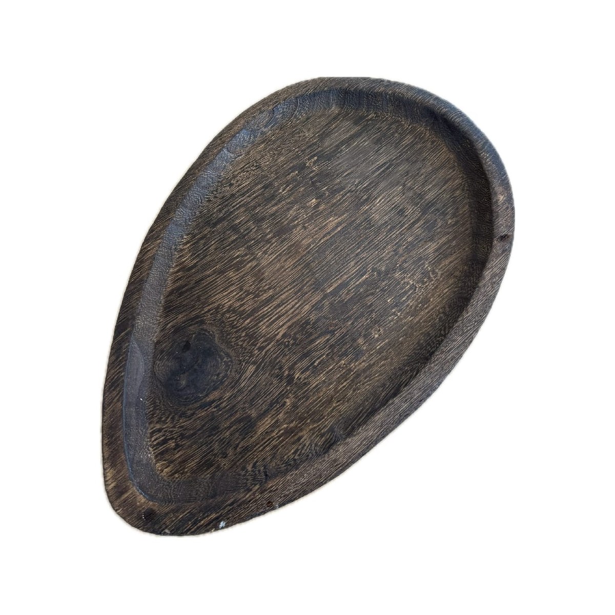 Wooden Tear-Shaped Serving Platter Dark 25×17 cm 2517DR Dark wooden tear-shaped serving platter, 25x17 cm