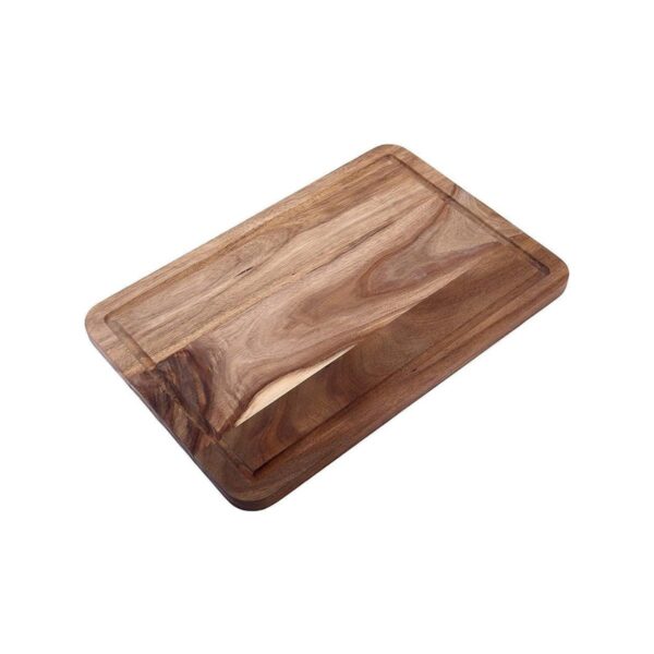 Espiel rectangular acacia wood board with groove, 43x30x2 cm