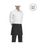 Egochef black short waist waiter and cook apron, size One Size