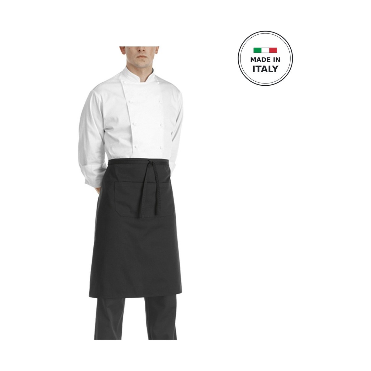 Waiter/Cook Long Waist Apron Black EGOCHEF One Size Egochef black long waist waiter and cook apron, size One Size