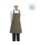 Egochef full waiter and cook apron in olive green, size One Size