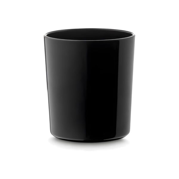 Black polycarbonate pool lowball glass, 28.5 cl