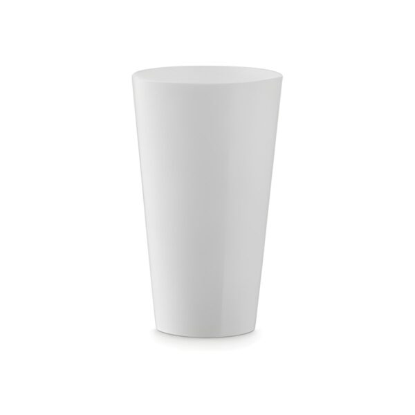 White conical polycarbonate pool glass, 36 cl