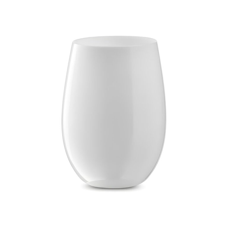 White polycarbonate lowball pool glass, 47 cl